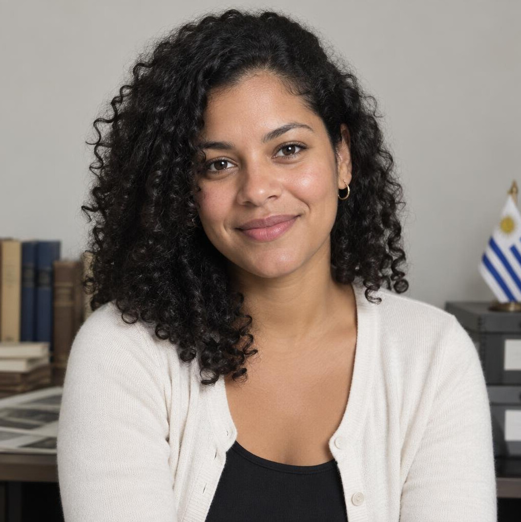 Portrait of a young woman archivist smiling