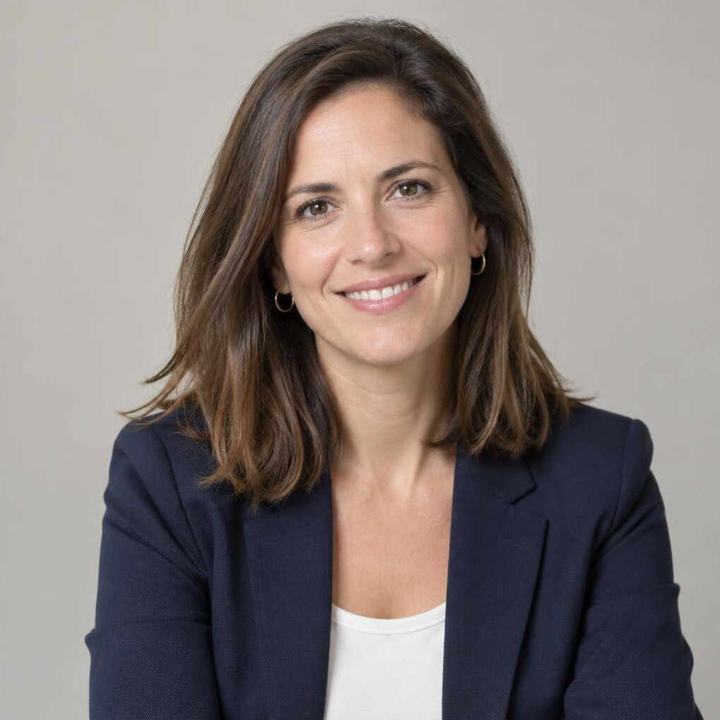 Portrait of a smiling woman editor in her thirties